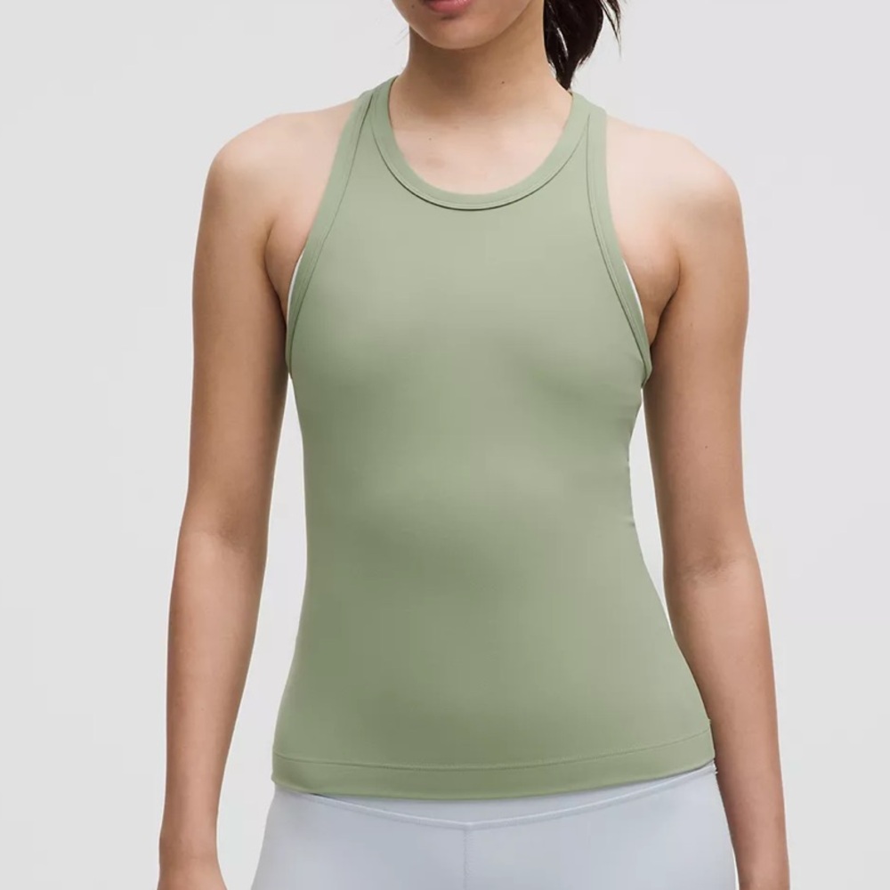 lululemon Align Waist-Length Racerback Tank Top Size 8 in Green
